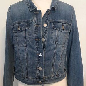 William Rast Women's Lenna Denim Jean Jacket Blue Flash by Justin Timerlake Sz M